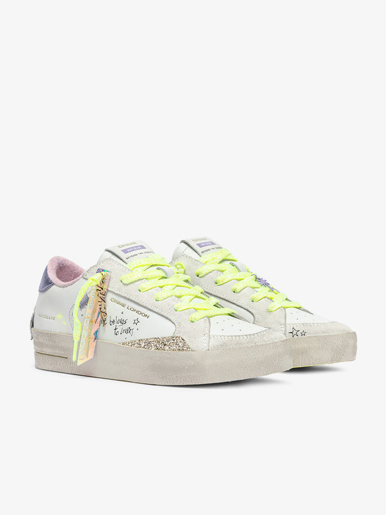 CRIME LONDON sneakers 20101PP7 donna pelle bianco