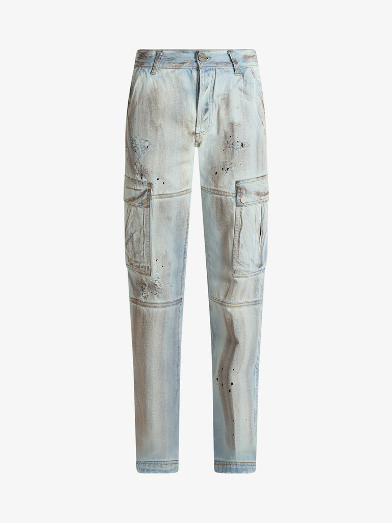 DARK LABEL jeans vita normale uomo denim cotone