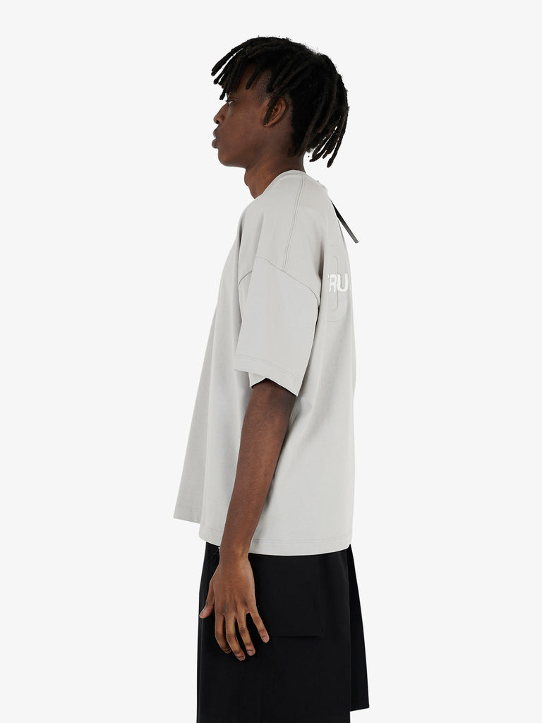 DARK LABEL t-shirt con stampa uomo panna cotone