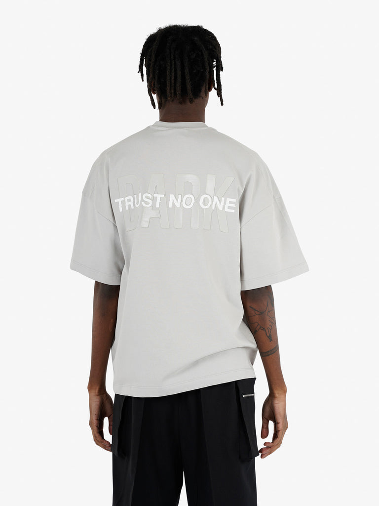 DARK LABEL t-shirt con stampa uomo panna cotone