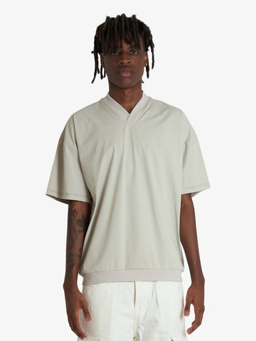 DARK LABEL t-shirt collo a v uomo grigio poliestere