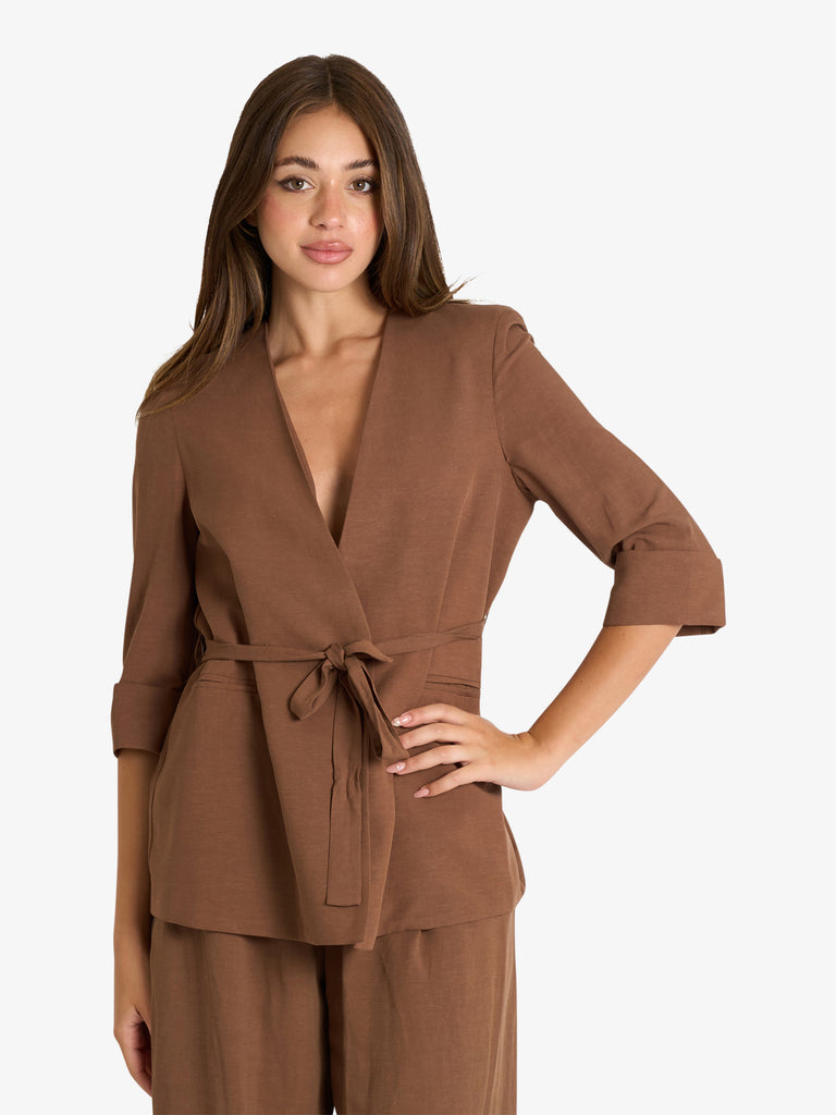DIXIE blazer donna marrone viscosa