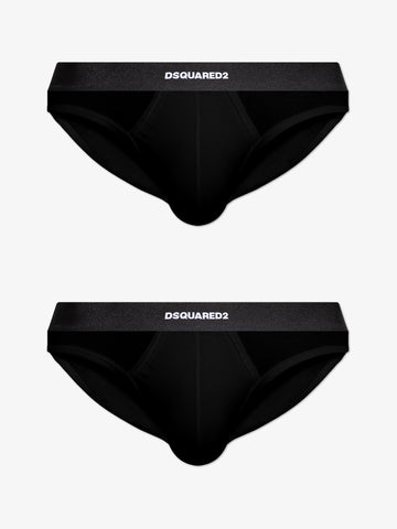 DSQUARED2 Slip TWIN PACK BRIEF DCX200070 Uomo Nero