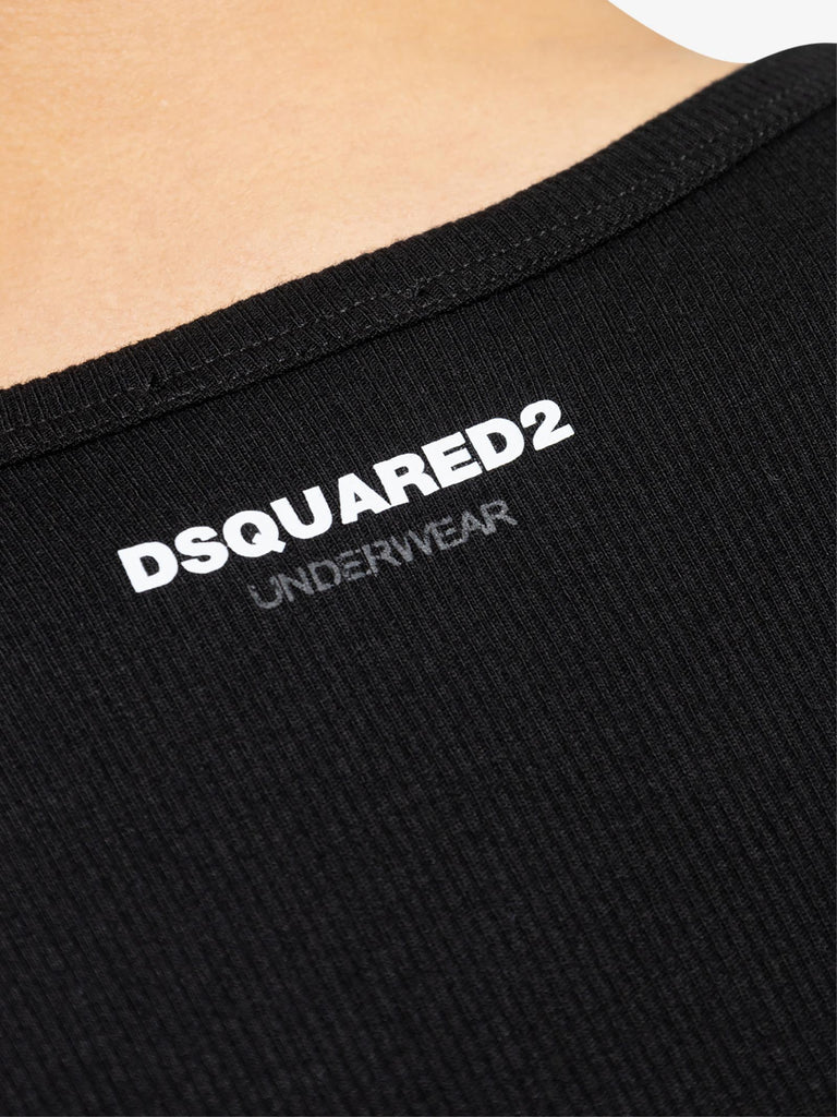 DSQUARED2 Canotte Twin Pack Tank Top Uomo Nero Cotone