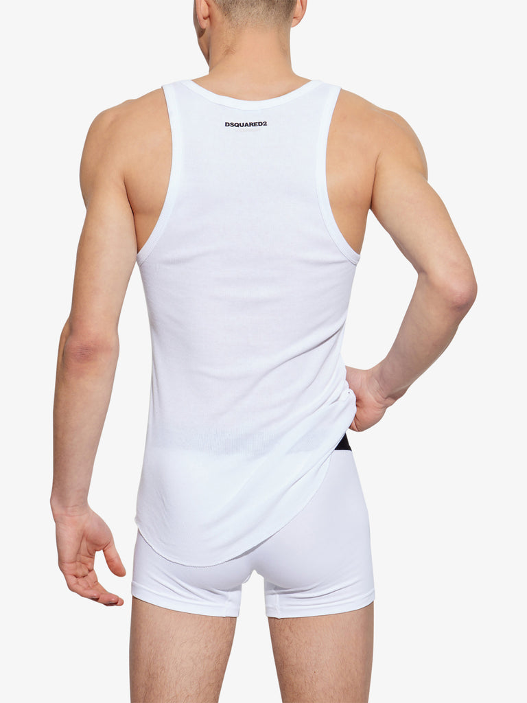 DSQUARED2 Canotte Twin Pack Tank Top Uomo Nero Cotone