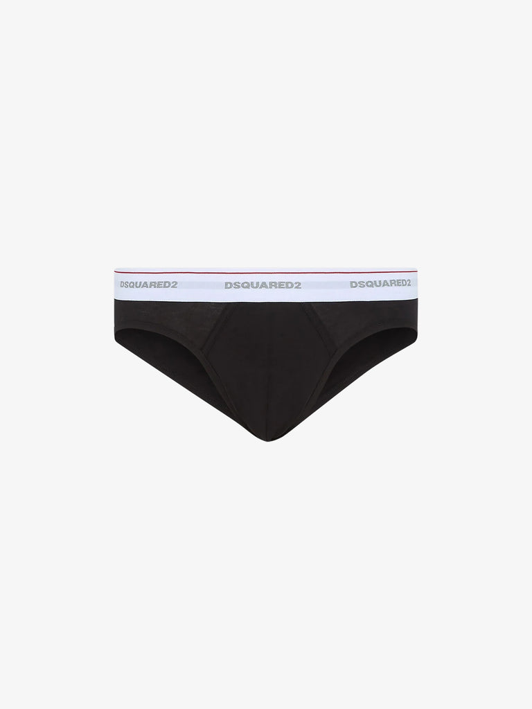 DSQUARED2 Slip 3-PACK BRIEF Uomo Nero Cotone