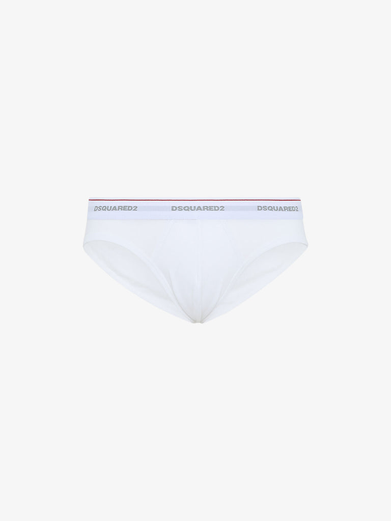 DSQUARED2 Slip 3-PACK BRIEF Uomo Bianco Cotone