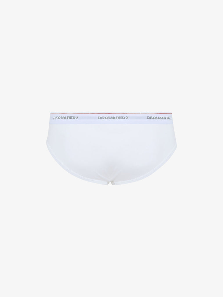 DSQUARED2 Slip 3-PACK BRIEF Uomo Bianco Cotone