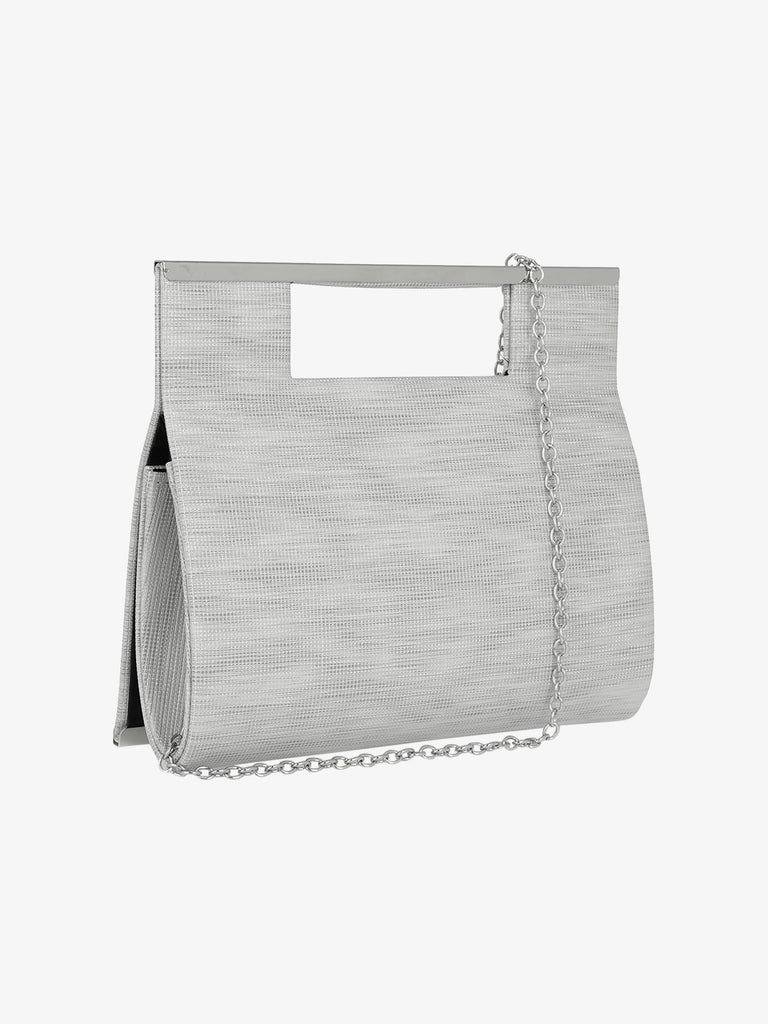 EXE' borsa a mano manico singolo donna sintetico argento