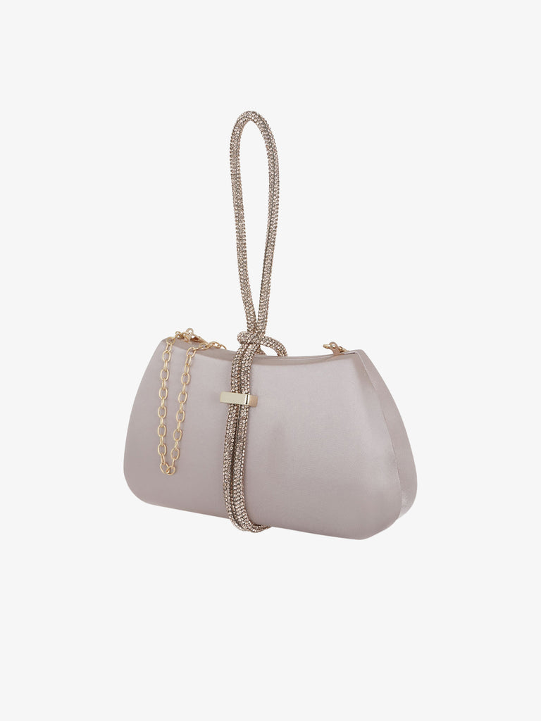 EXE' borsa a mano chiusura a scatto donna sintetico beige