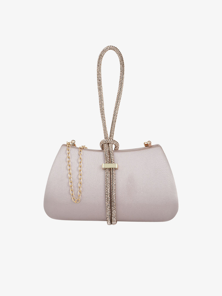 EXE' borsa a mano chiusura a scatto donna sintetico beige