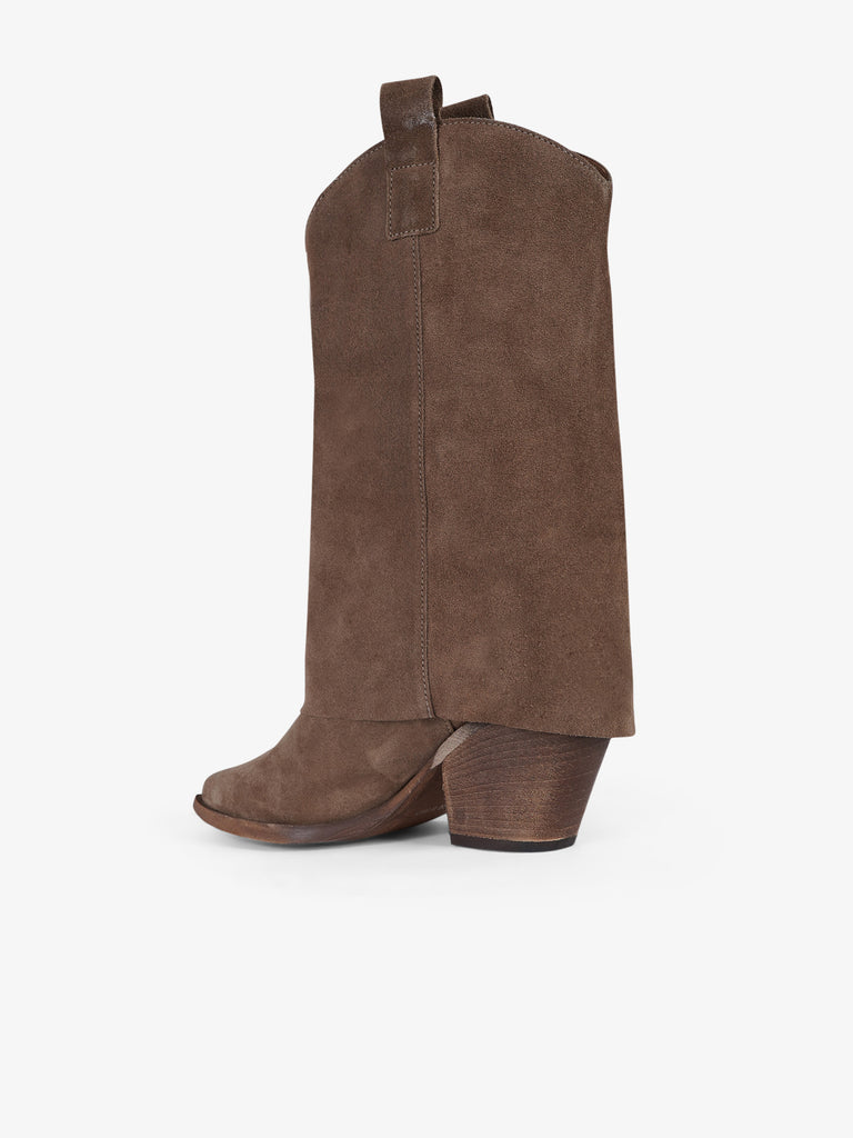 GISEL MOIRE stivaletti donna tex camoscio beige