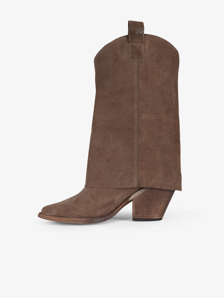 GISEL MOIRE stivaletti donna tex camoscio beige