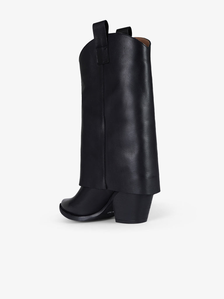 GISEL MOIRE stivaletti donna tex pelle nero