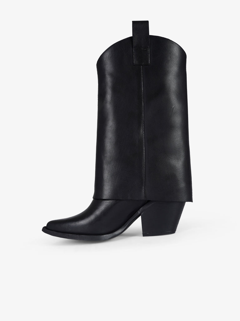 GISEL MOIRE stivaletti donna tex pelle nero