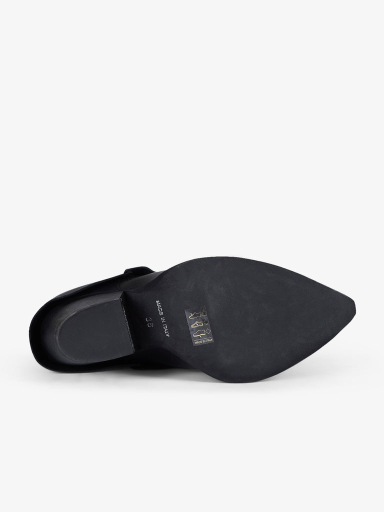 GISEL MOIRE stivaletti donna tex pelle nero