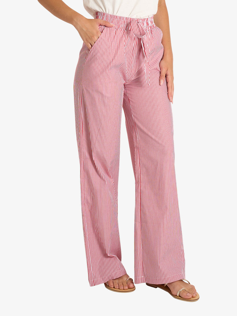 GLAMOROUS pantalone ladies donna rosso cotone