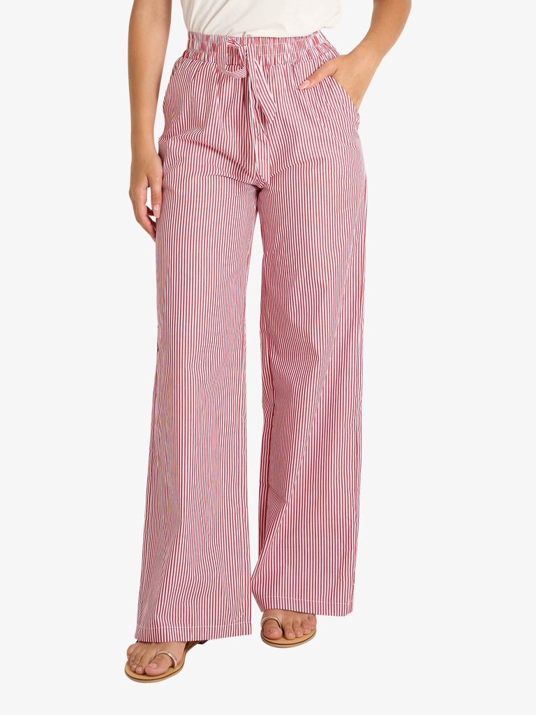 GLAMOROUS pantalone ladies donna rosso cotone