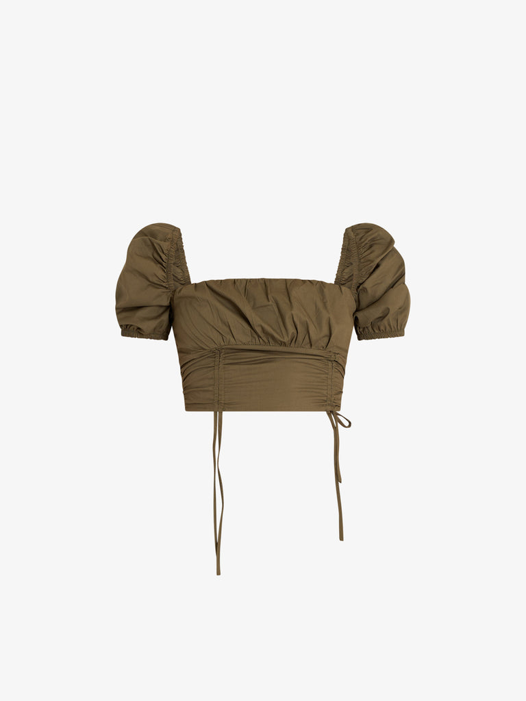 GLAMOROUS top ladies donna verde cotone