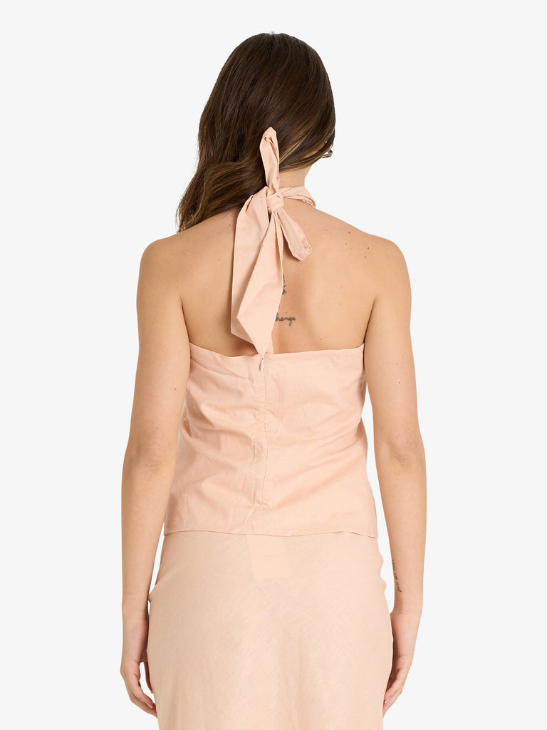 GLAMOROUS top ladies donna beige cotone