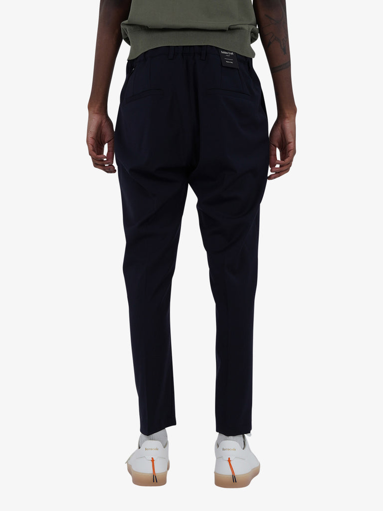 GOLDEN CRAFT pantaloni max light wool uomo blu poliestere