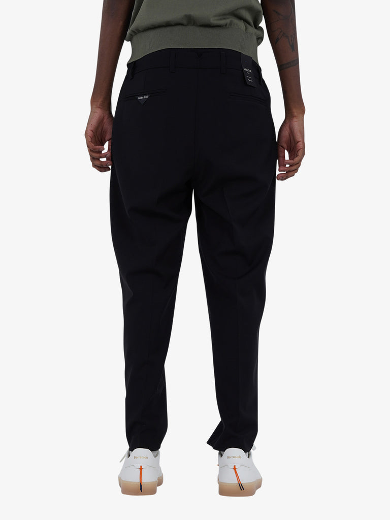 GOLDEN CRAFT pantaloni robin light wool uomo nero poliestere