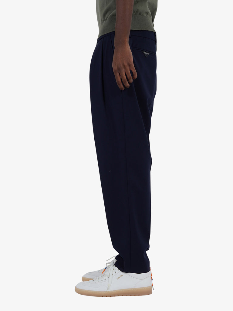 GOLDEN CRAFT pantaloni robin light wool uomo blu poliestere