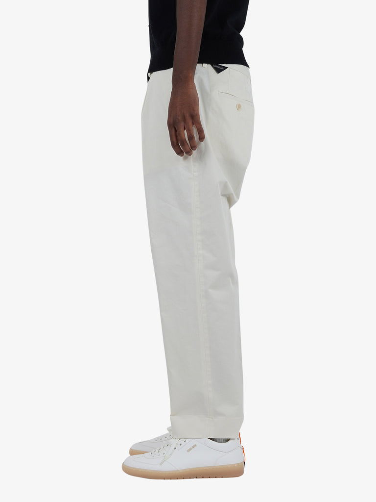 GOLDEN CRAFT pantaloni alfio drill cotton uomo panna cotone