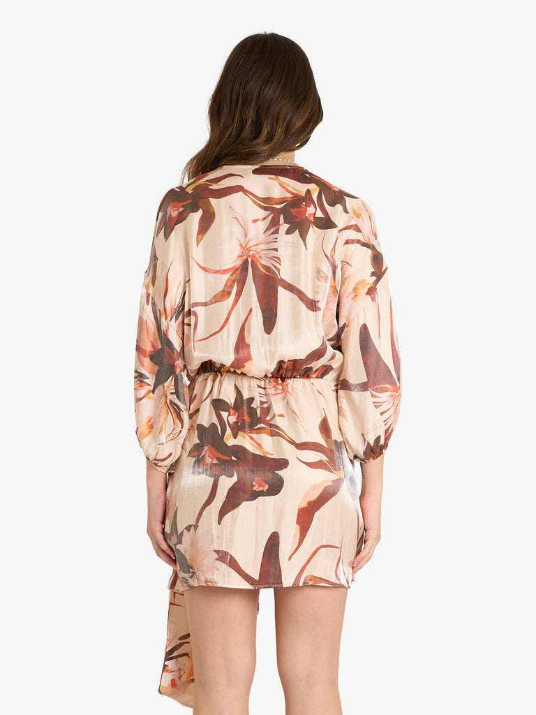 HAVE ONE abiti donna scollatura profonda beige viscosa