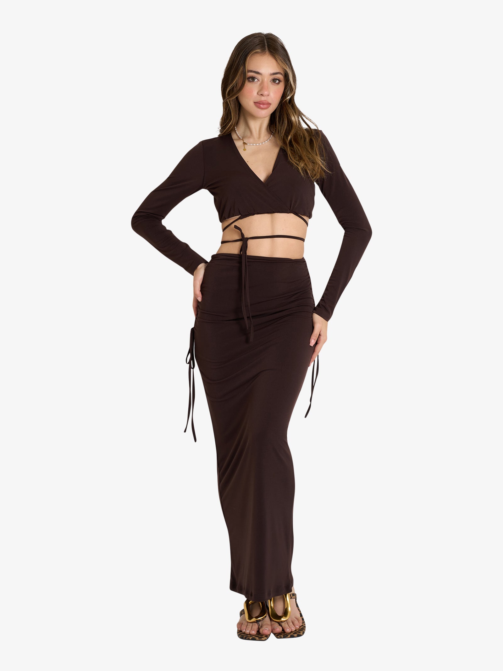 ADIDAS Knit IY7279 women's black cotton long skirt