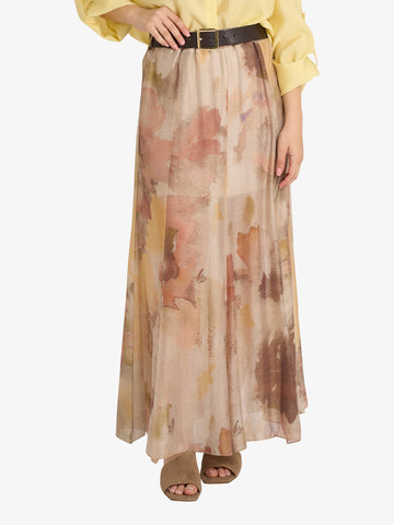 HAVE ONE gonne con stampa donna beige lycra