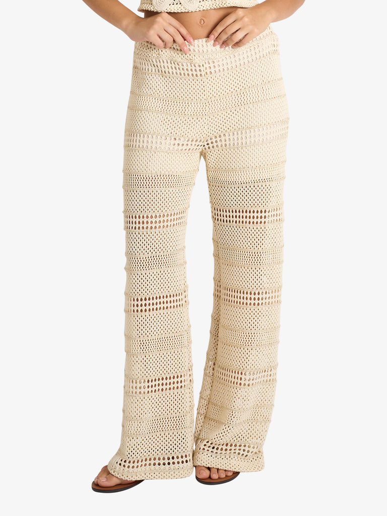 HAVE ONE pantalone crochet donna beige