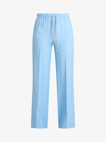 HAVE ONE pantalone con coulisse donna azzurro viscosa