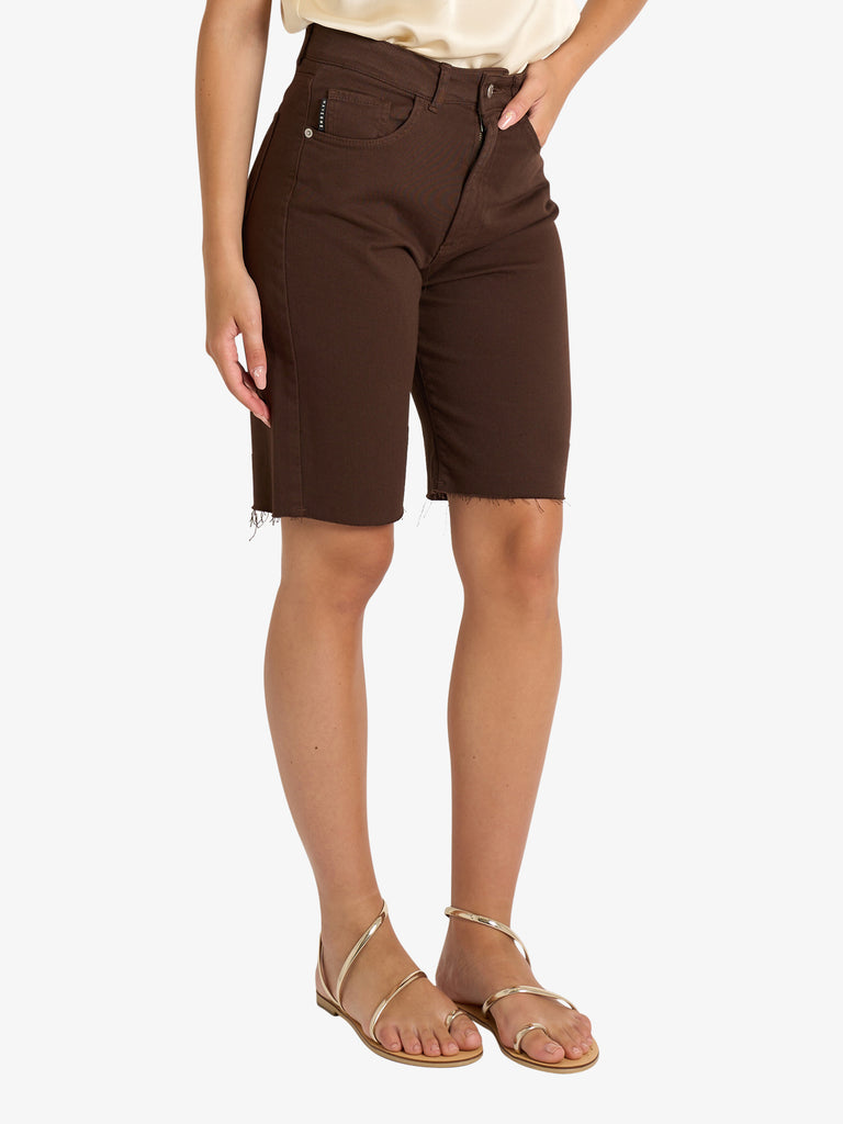HAVE ONE bermuda donna marrone cotone