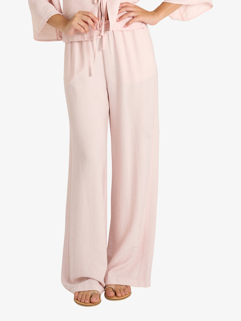 HAVE ONE pantalone a palazzo donna rosa viscosa