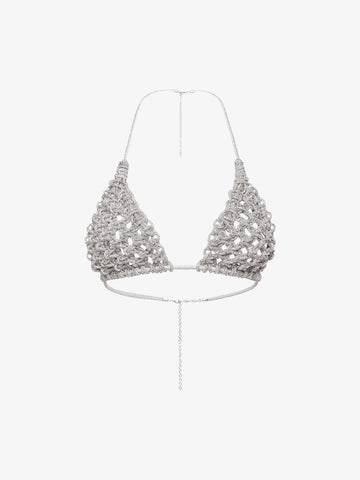 HIBOURAMA top diamond bra donna argento