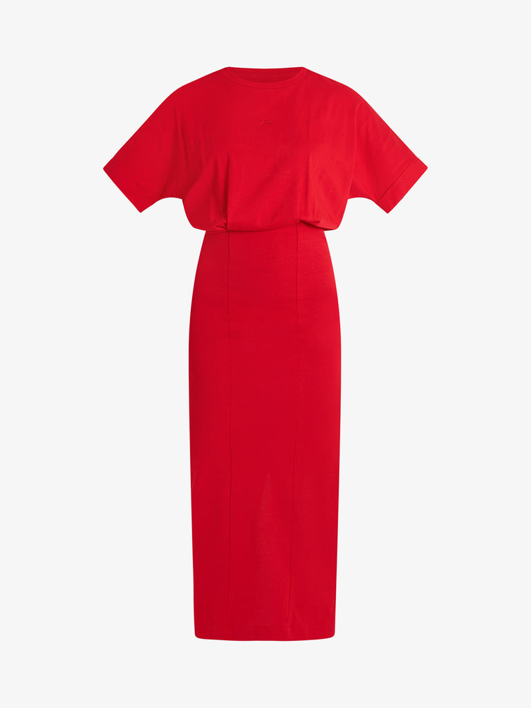 JIJIL abito donna rosso cotone