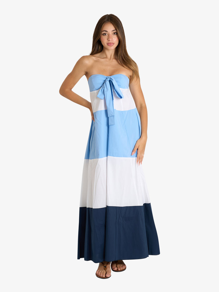 JIJIL abito donna azzurro cotone