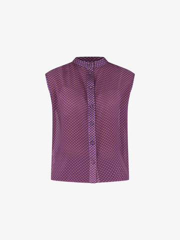 JIJIL Bluse Donna Viola con bottone