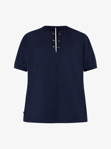 JIJIL Bluse Donna Blu Cotone con bottone