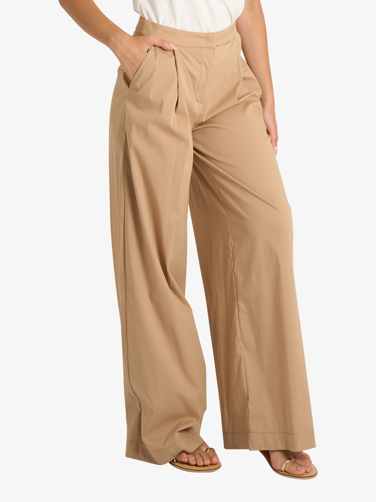 JIJIL pantalone donna beige cotone