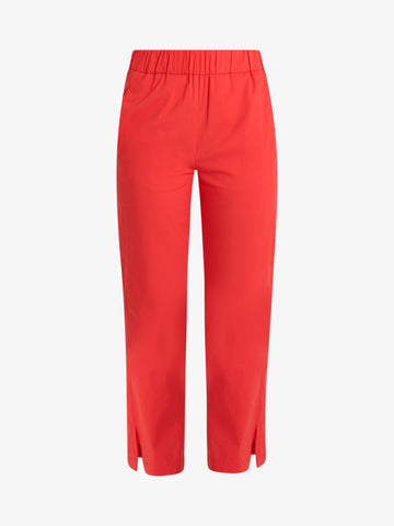JIJIL pantalone in popeline donna rosa cotone