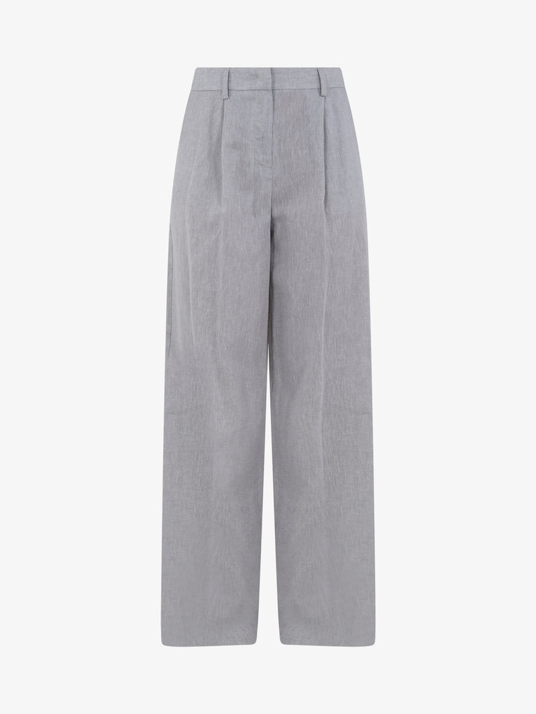 JIJIL Pantalone Donna Bianco con Gancetti