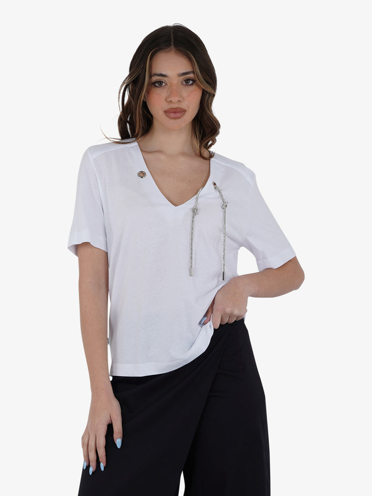 JIJIL T-shirt Donna Bianco Cotone