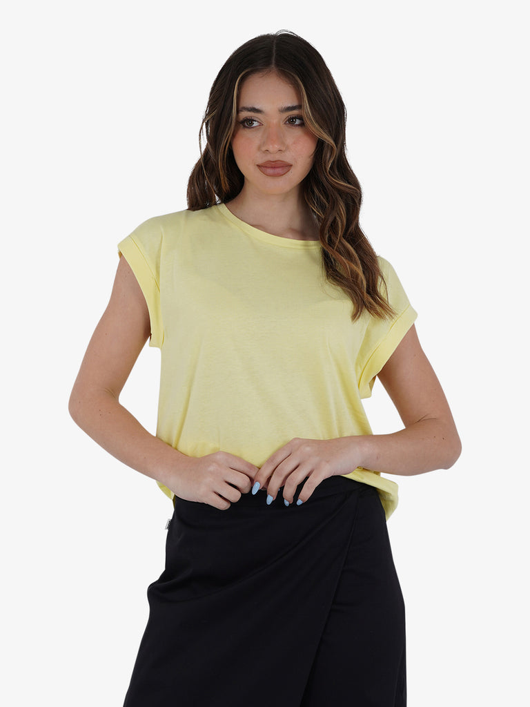 JIJIL T-shirt Donna Giallo Cotone