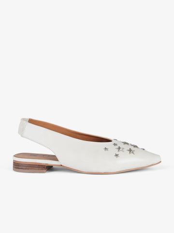 LA VITRINA chanel donna tacco basso pelle panna