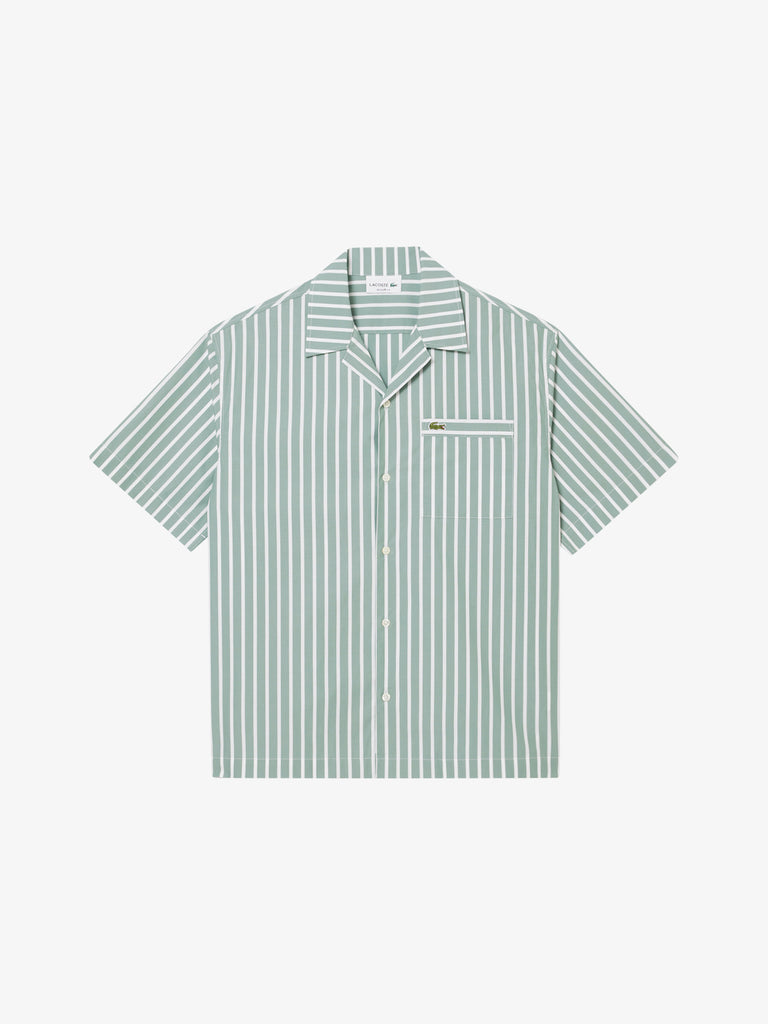 LACOSTE Camicia Uomo Verde Cotone con bottone