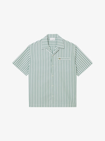 LACOSTE Camicia Uomo Verde Cotone con bottone