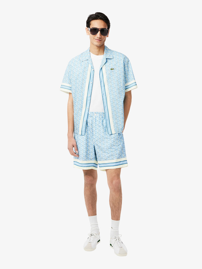 LACOSTE shorts elatico in vita uomo azzurro cotone