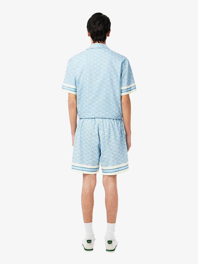 LACOSTE shorts elatico in vita uomo azzurro cotone